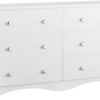 6-Drawer Dresser – Modern Wood Storage Chest with Anti-Tilt for Bedroom, Living Room, Entryway (White) - Image 6