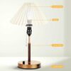 Dimmable Bedside Table Lamp with USB-C, Fabric Shade & Bulb – Small Nightstand Lamp for Bedroom/Living Room - Image 5