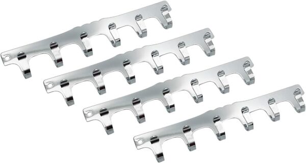 4 Pack Steel Key Hook Holder – Chrome Plated, 131mm x 26mm