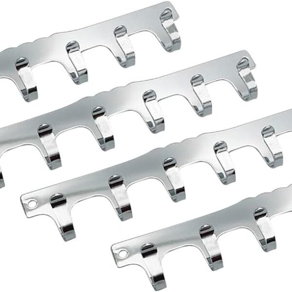 4 Pack Steel Key Hook Holder – Chrome Plated, 131mm x 26mm