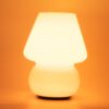 Dimmable Mushroom Table Lamp, Retro Orange Accent for Bedroom & Desk Decor - Image 8
