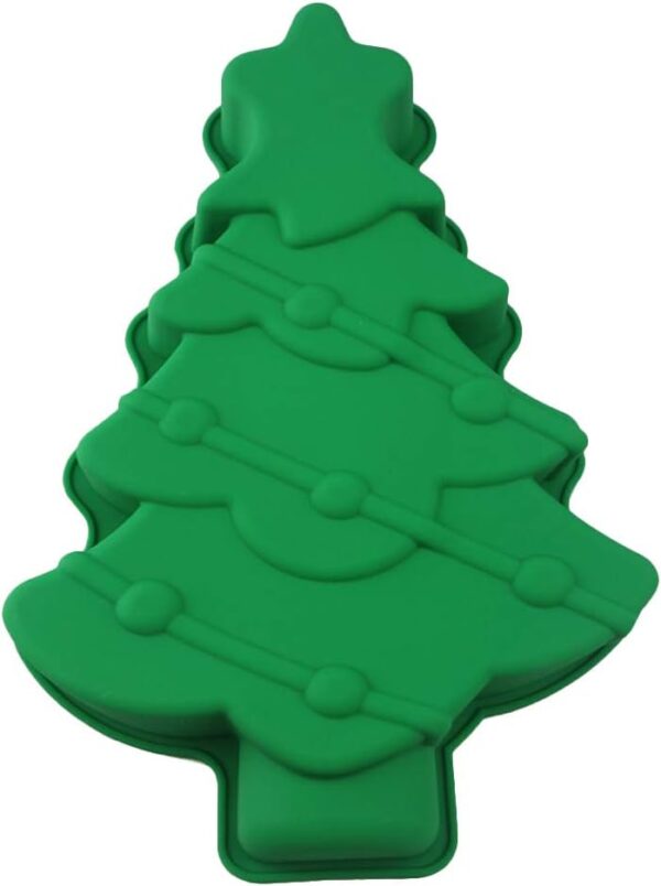 3D Christmas Tree Cake Pan – Silicone Mold for Baking, Chocolate, and Desserts