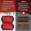 2-Pack Silicone Loaf Pans with Metal Frame – Non-Stick Bread & Cake Molds (9"x5"x2.5", Red) - Image 5