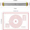 Adjustable Stainless Steel Rolling Pin & Red Pastry Mat Set – Dough Roller with Thickness Rings for Baking - Image 5