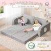 "14pcs Modular Kids Play Couch – Convertible Foam Sofa, Grey" - Image 5