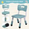"4-in-1 Kids Table & 2 Chairs Set – Activity Table for Ages 3-10 (Grayish Blue)" - Image 5