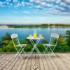 Alpine 3-Piece Folding Bistro Set – Indoor/Outdoor Table & Chairs (White) - Image 2
