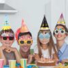 20-Piece Rainbow Birthday Party Hat & Sunglasses Set – Funny Cone Hats with Pom Poms - Image 4