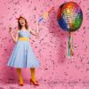 "Disco Roller Skating Piñata Set with Stick, Blindfold, Confetti & Decor – 80s/90s Party Supplies" - Image 5