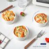 8 oz Ceramic Ramekins – Set of 6 Oven-Safe Soufflé Dishes for Dessert, Custard & More (White Snowflake) - Image 5