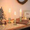 Set of 8 Vintage Gold Taper Candle Holders – Wedding & Christmas Table Decor - Image 5