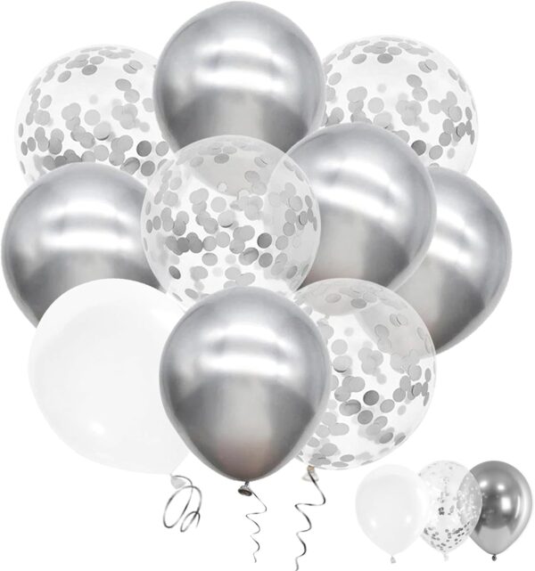 62-Piece Colorful Confetti Balloon Kit – 12" Multicolor Balloons for Parties & Events