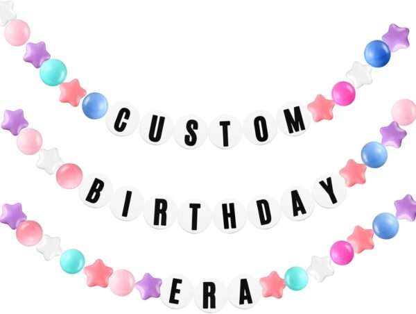 103 PCS DIY Jumbo Friendship Bracelet Banner Kit – Customizable Party Decor for Birthdays, Weddings & Showers (Macaron Colors)
