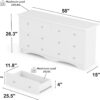 6-Drawer Dresser – Modern Wood Storage Chest with Anti-Tilt for Bedroom, Living Room, Entryway (White) - Image 7