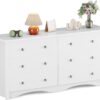 6-Drawer Dresser – Modern Wood Storage Chest with Anti-Tilt for Bedroom, Living Room, Entryway (White) - Image 8