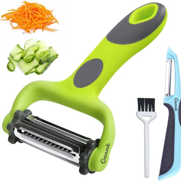 3-in-1 Potato & Vegetable Peeler Set – I & Y Peelers with Julienne Blade for Fruit & Veggies