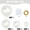 134-Piece Pearl White Balloon Garland Kit – 5" to 18" for Weddings & Parties - Image 2
