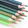 12 Green Oil-Based Colored Pencils – Pre-Sharpened Set for Drawing & Coloring - Image 2