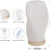 Modern Bedroom Table Lamp – Wooden Base, 3 Light Modes, 3D Printed Shade (Curve) - Image 3