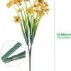 30 Bundles Yellow Artificial Flowers – UV Resistant Faux Plants for Garden, Porch & Window Box Decor - Image 2