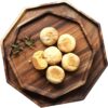 Set of 2 Acacia Wood Charcuterie Boards – Round & Square Serving Trays for Cheese, Fruit & Party Essentials - Image 2
