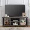 Grey TV Stand for up to 55" TVs – Open Storage & Shelves - Image 2
