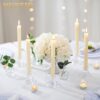 2 Pcs Clear Glass Taper Candle Holders – Small Modern Candlestick Decor - Image 4