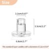 2 Pcs Clear Glass Taper Candle Holders – Small Modern Candlestick Decor - Image 2