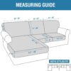2025 6-Piece Stretch Sectional Couch Covers – L-Shaped Sofa Cover for Left/Right Chaise, Taupe - Image 6
