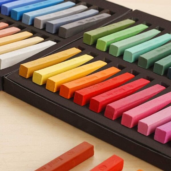 48-Piece Soft Square Pastels – Non-Toxic Chalk Set for Art & Drawing