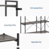 5-Tier Deformable Corner Bookshelf – Free-Standing Industrial Bookcase for Home or Office (Dark Grey) - Image 5
