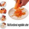 2-Piece 7-in-1 Vegetable Peeler Set – Multifunction Metal Slicer & Grater Tool (Orange) - Image 3