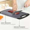 3-Piece Cutting Board Set – Large & Small, Dishwasher Safe with Juice Groove & Non-Slip Handle - Image 2