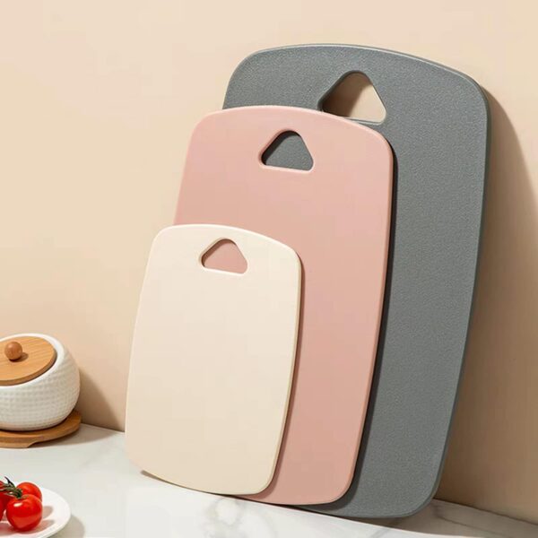 3-Piece Plastic Cutting Board Set – Thick, Easy Grip Handle & Dishwasher Safe (Pink)