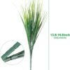 12 Bundles UV Resistant Artificial Grass – No-Fade Faux Plants for Outdoor Decor - Image 2