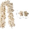 Fake Maple Leaf Garland – White Hanging Autumn Decor for Outdoor, Wedding & Home - Image 2