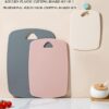 3-Piece Plastic Cutting Board Set – Thick, Easy Grip Handle & Dishwasher Safe (Pink) - Image 4