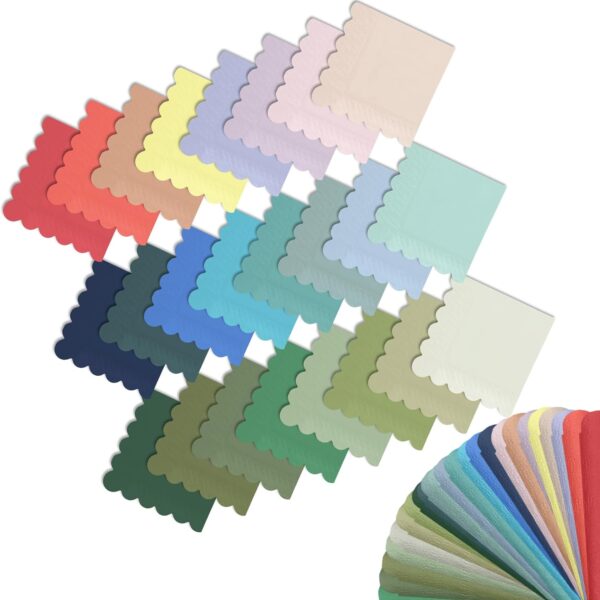 120 PCS Morandi Cocktail Napkins – 5x5" Wave Paper Napkins for Weddings, Parties & Drinks