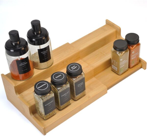 Adjustable 15.7" Spice Rack Organizer – Cabinet, Countertop & Perfume Storage (1 Pack, Medium)