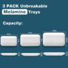 Set of 3 Porcelain-Like Large Serving Platters – 16/14/12" Unbreakable White Trays for Snacks, Fruit & Dessert - Image 3