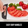3-Piece Reversible Cutting Board Set – BPA-Free, Juice Grooves, Slip-Resistant Handles, Dishwasher Safe (Black) - Image 3