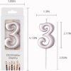 10-Count Rose Gold Number Candles (0–9) – Birthday & Party Decoration - Image 2