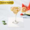 200 PCS White Cocktail Napkins – 2-Ply 4.5" Disposable Beverage Napkins for Parties, Weddings & Daily Use - Image 2
