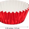 400-Piece Mini Red Foil Cupcake Liners, Metallic Baking Cups for Muffins & Cupcakes - Image 2