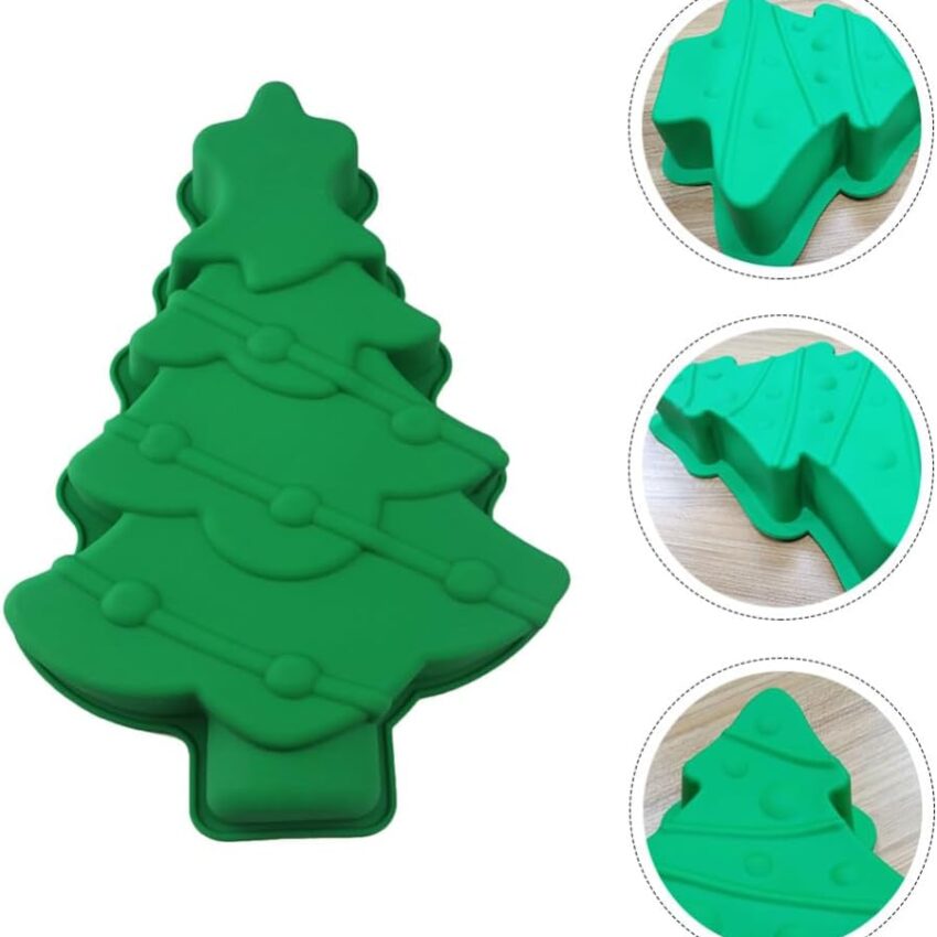 3D Christmas Tree Cake Pan – Silicone Mold for Baking, Chocolate, and Desserts