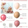 Boho Balloon Garland Kit – Vintage Pink, Cream & Gray Rose Arch for Weddings & Parties - Image 3