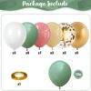 35-Piece Retro Dusty Pink & Sage Green Balloon Set – Gold Confetti for Parties & Showers - Image 2