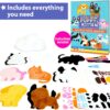 Easy Sewing Kit for Kids, 8 DIY Stuffed Animal Projects (Puppies & Kittens) with Instructions & Felt - Image 2