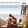 32" Black Wind Chimes, Deep Tone Soothing Melodic Tones, Outdoor Memorial Gift for Mom, Women, Grandma, Neighbors - Image 4