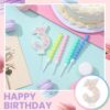 Number 3 Birthday Candle with 12 Spiral Candles – Pastel Unicorn Pink Cake Topper - Image 4